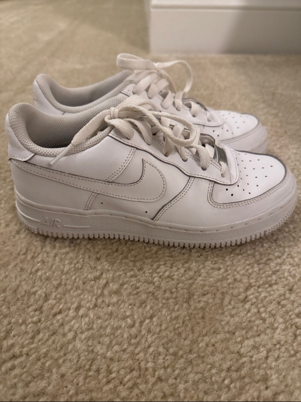 Nike White Leather Low-Top Sneakers